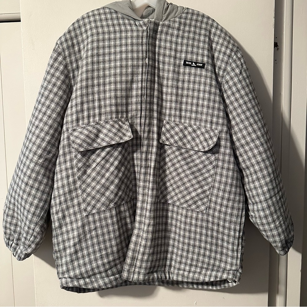 Sisters And Seekers Quilted Plaid Oversized Hooded Jacket - Size XL - NWT - Picture 2 of 10